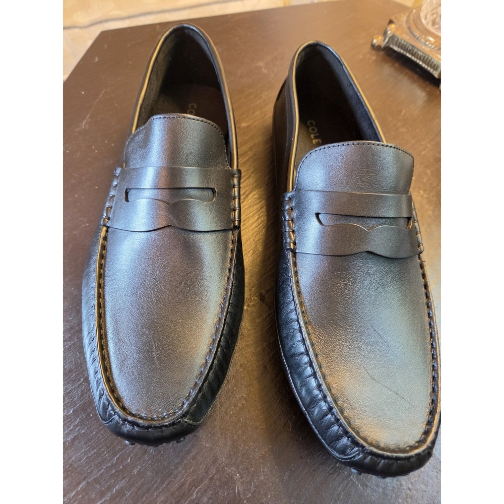 Cole Haan Men's Hall Grand Penny Driver Black Leather Size 9.5M C41767 NEW! $130 - Picture 3 of 11